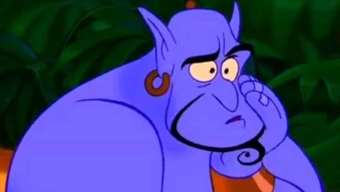 Genie - blue cartoon character with big head