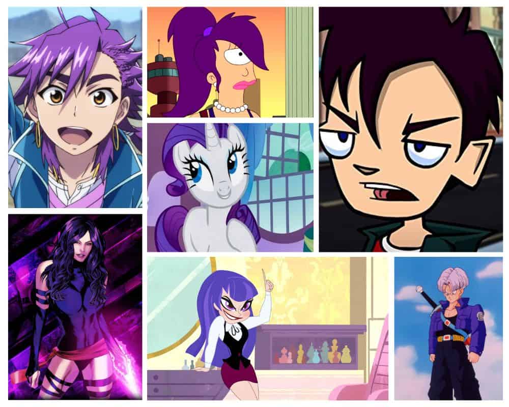 Cartoon Characters With Purple Hair