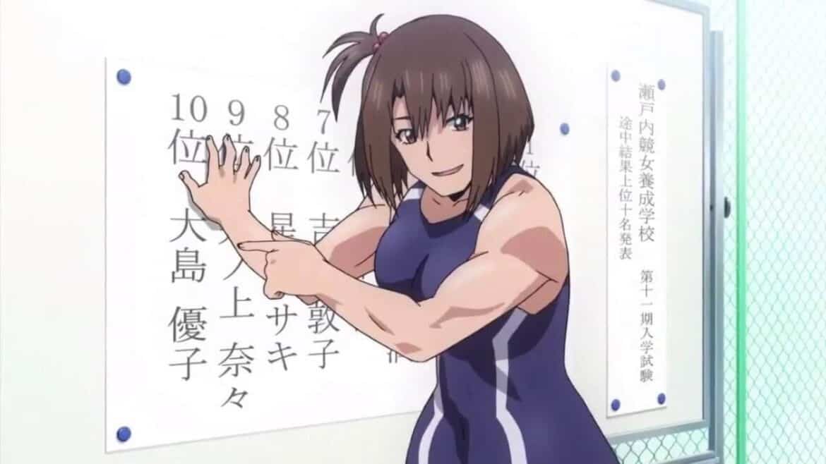 muscular anime girl - Yuko Oshima