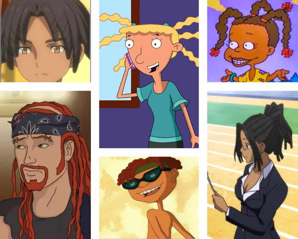 cartoon characters with dreads