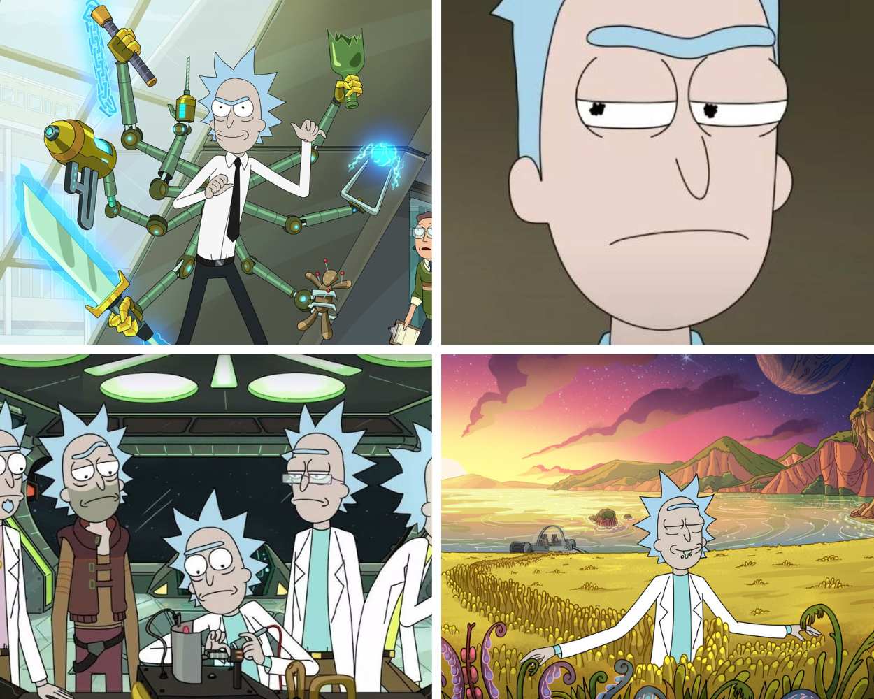 Rick Sanchez- Male Cartoon Character With Spiked Hair